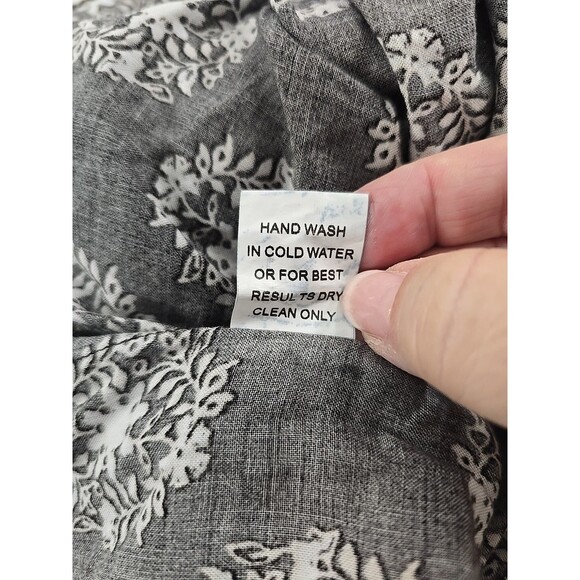 Cottage Fairy y2k Ruffle Peasant GND Dress Womens Med Black Cream Paisley Jodifl - Picture 7 of 8